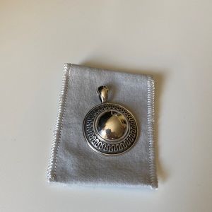 James Avery Retired French Ribbon Dome Pendant